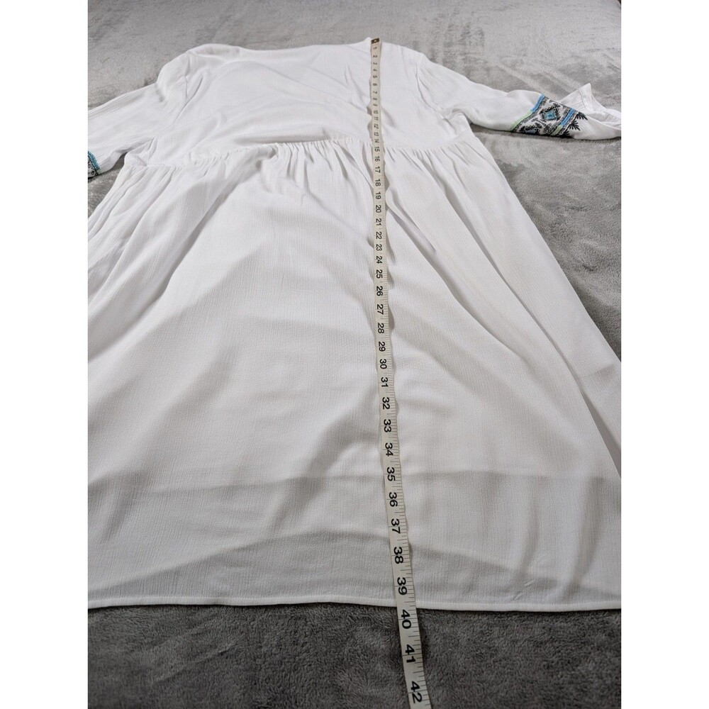 Soft Surroundings Dress Women's XL Daisha Gauze White Embroidery Boho Preppy - Picture 11 of 11